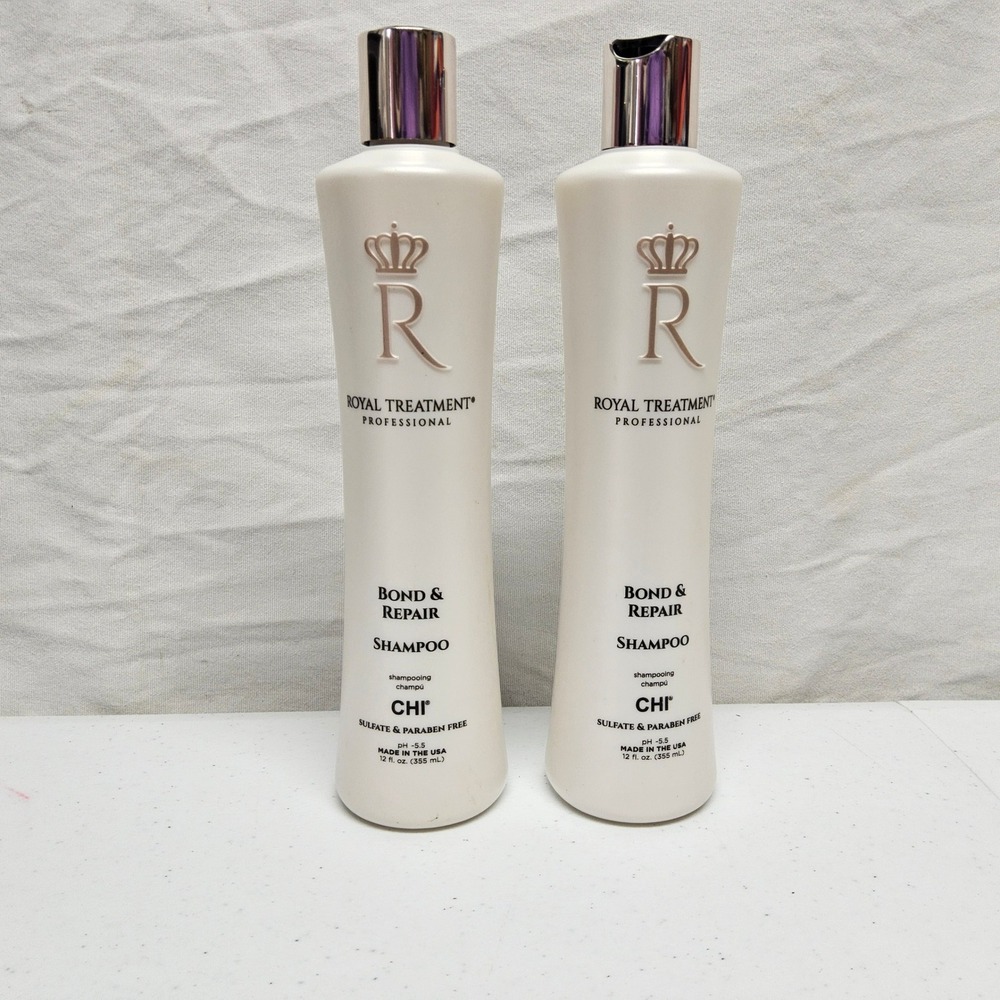 CHI Royal Treatment Bond & Repair Shampoo Unisex‎ 12oz 2pk White Sulfate Free